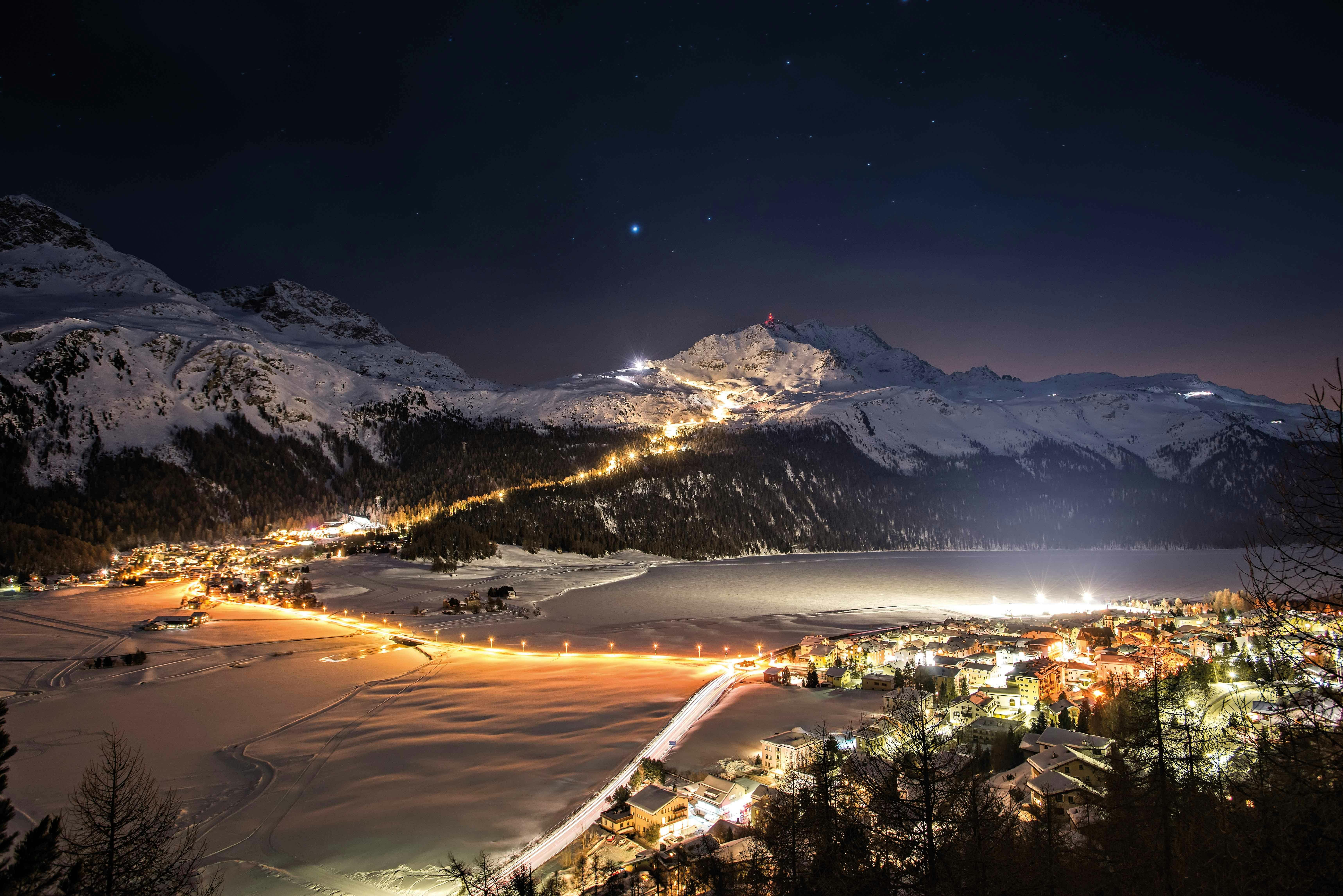 Snow Night Corvatsch