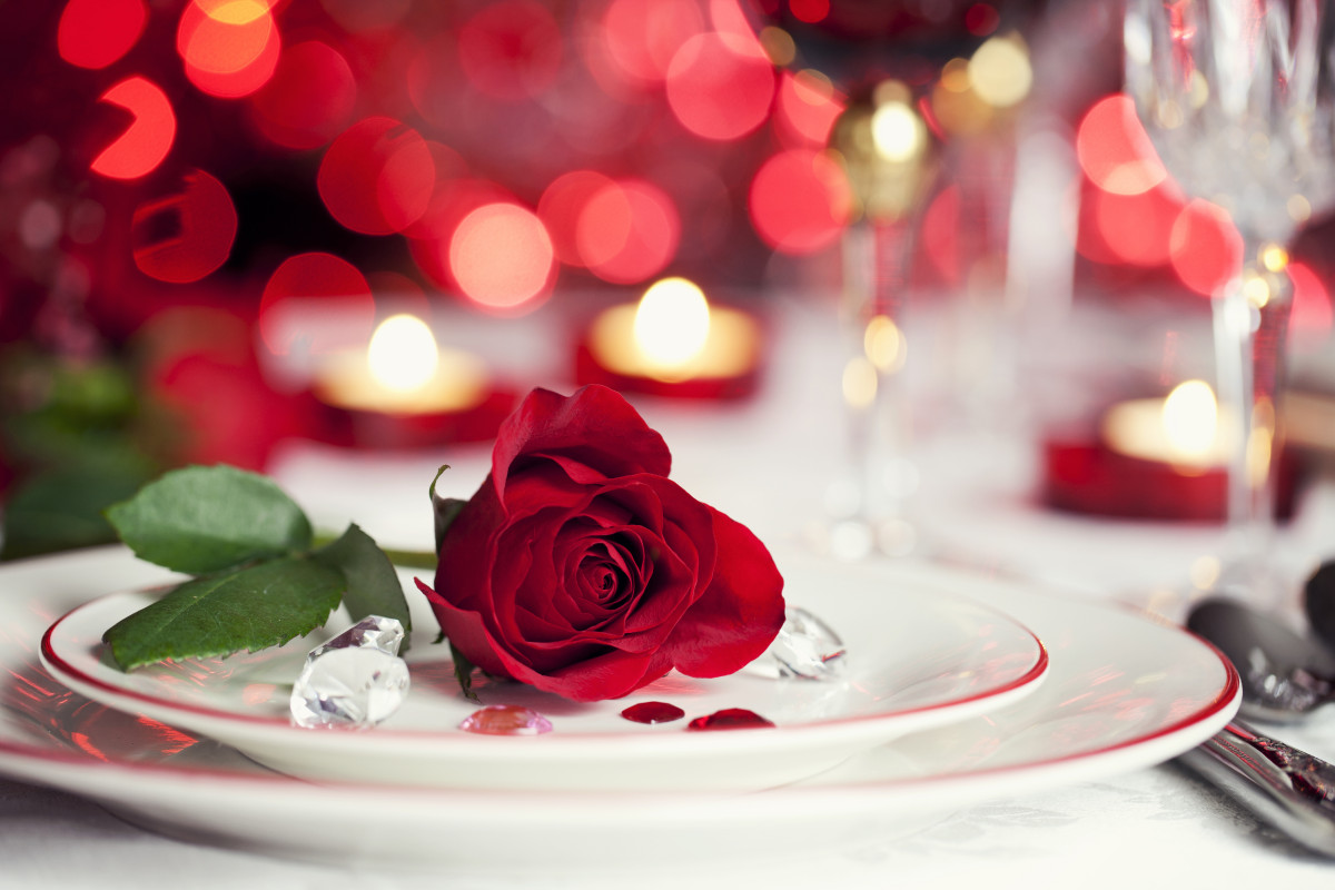 Valentins Romantik Candle Light Dinner