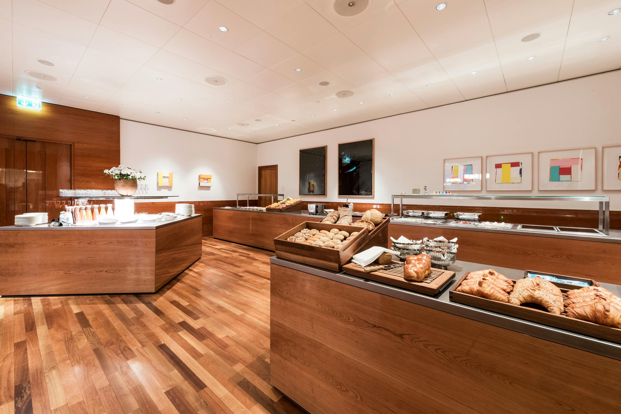 Varied breakfast buffet at Bistro St. Gallen