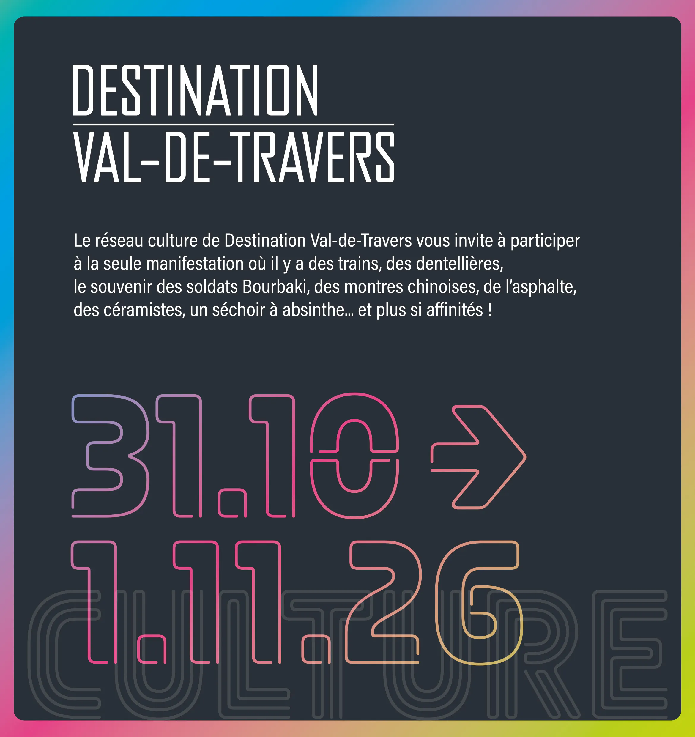 Excursion surprise autour d'un patrimoine bien vivant | 31.10.2026