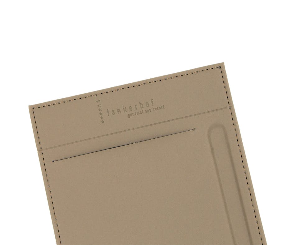 Porte-bloc-notes en simili cuir