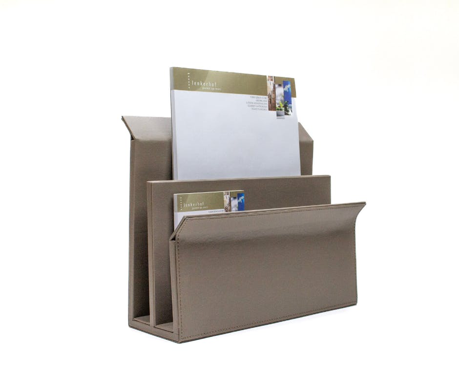 Porte-magazines en simili cuir