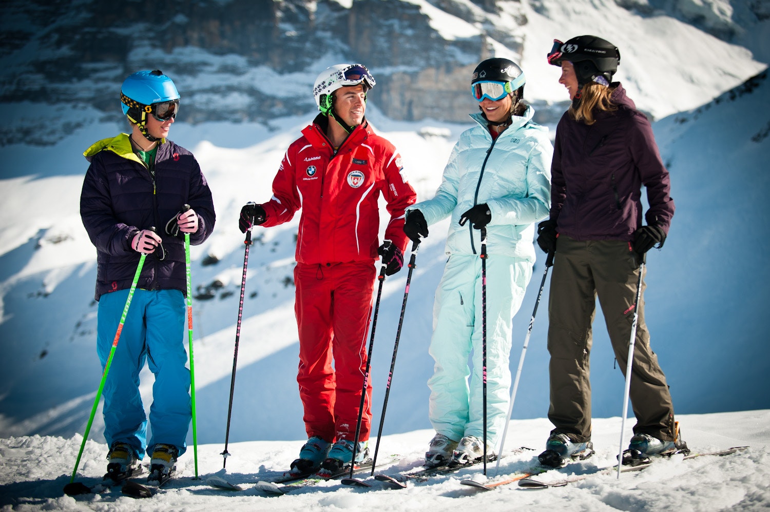 group skiing lessons adult