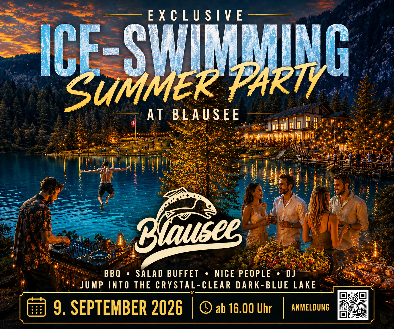 Eis-Schwimmer Sommer-Party