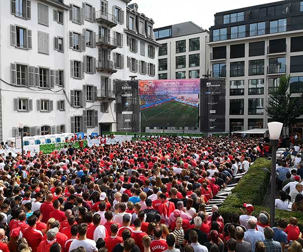 The European Football Championship live at the festival hotel SCO - SUI