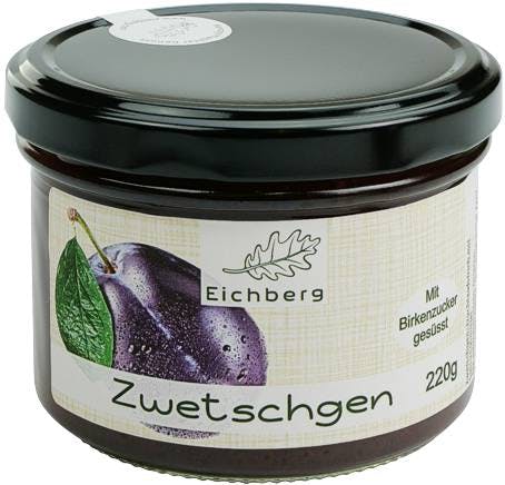 Zwetschgen-Fruchtaufstrich mit Birkenzucker gesüsst 220g