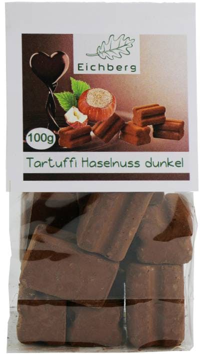 Tartuffi Haselnuss dunkel, 100g