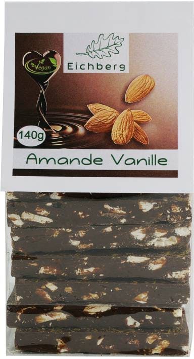 Bruchschokolade Amande-Vanille 140g