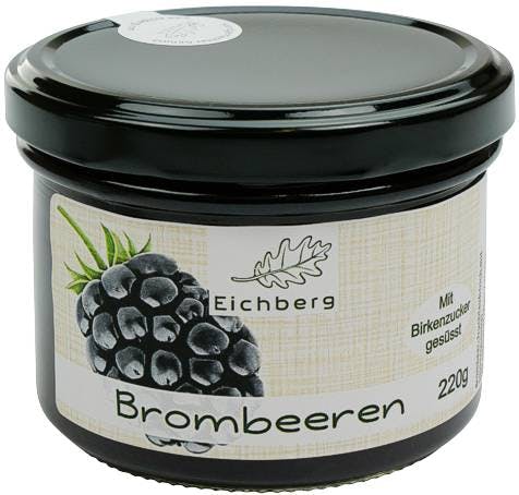 Brombeer-Fruchtaufstrich mit Birkenzucker gesüsst 220g