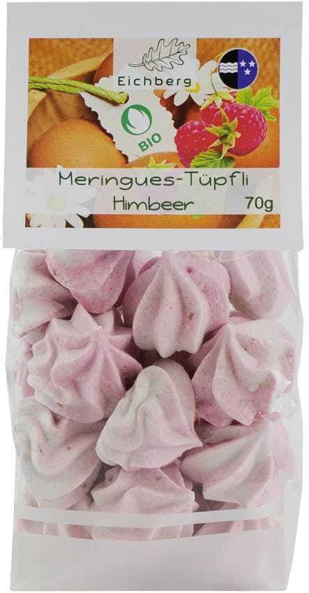 Meringues-Tüpfli Himbeer BIO Knospe 70g