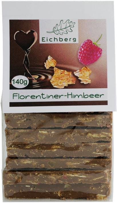 Bruchschokolade Florentiner-Himbeer 140g