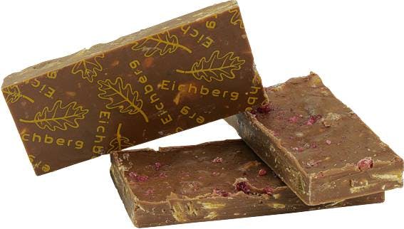 Bruchschokolade Florentiner-Himbeer 140g