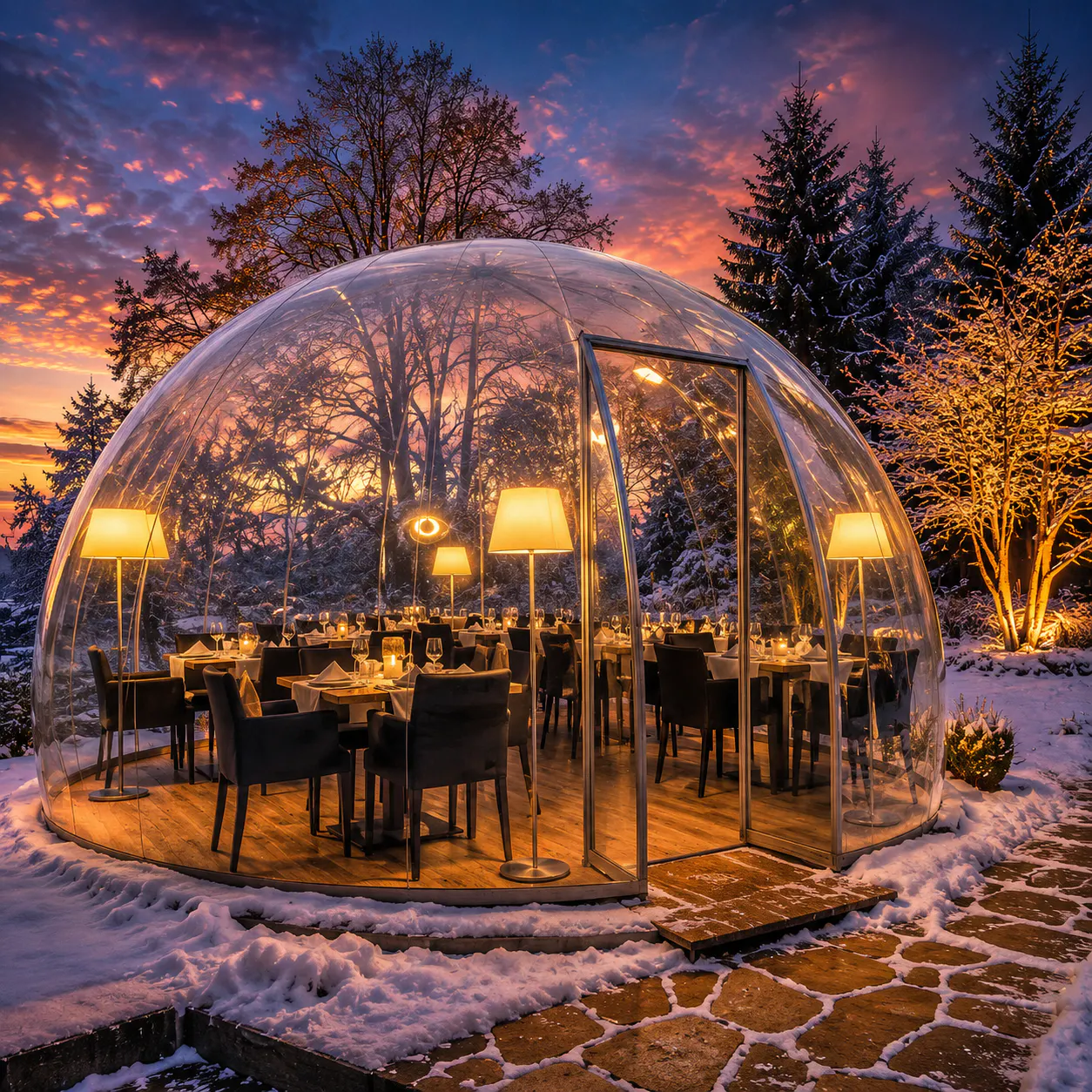 Moosegg Winter Dome im Waldpark