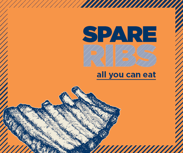 Spare Ribs - all you can eat.&nbsp;