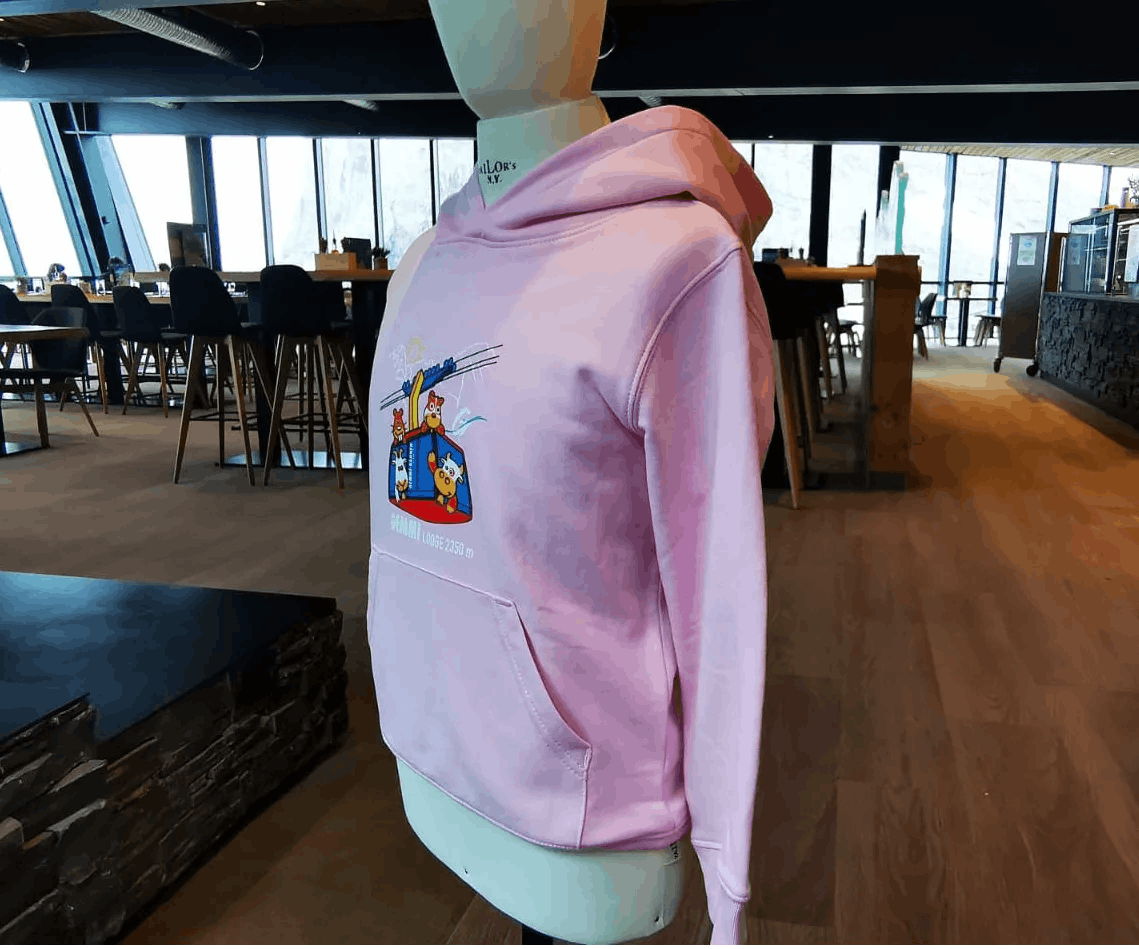 Rosa Polo mit Bahn Logo