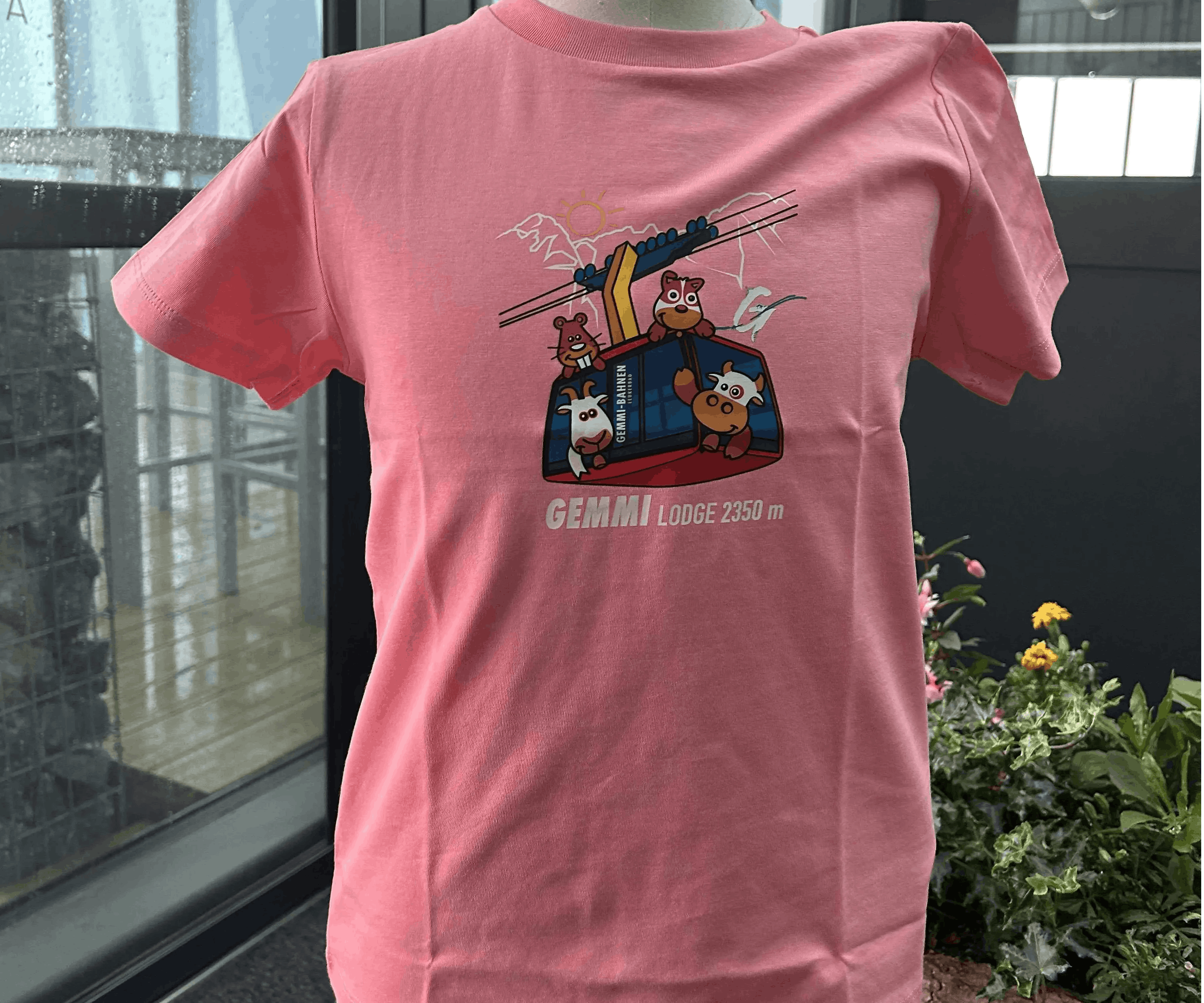 T-Shirt Kinder Rose mit Bahn Logo