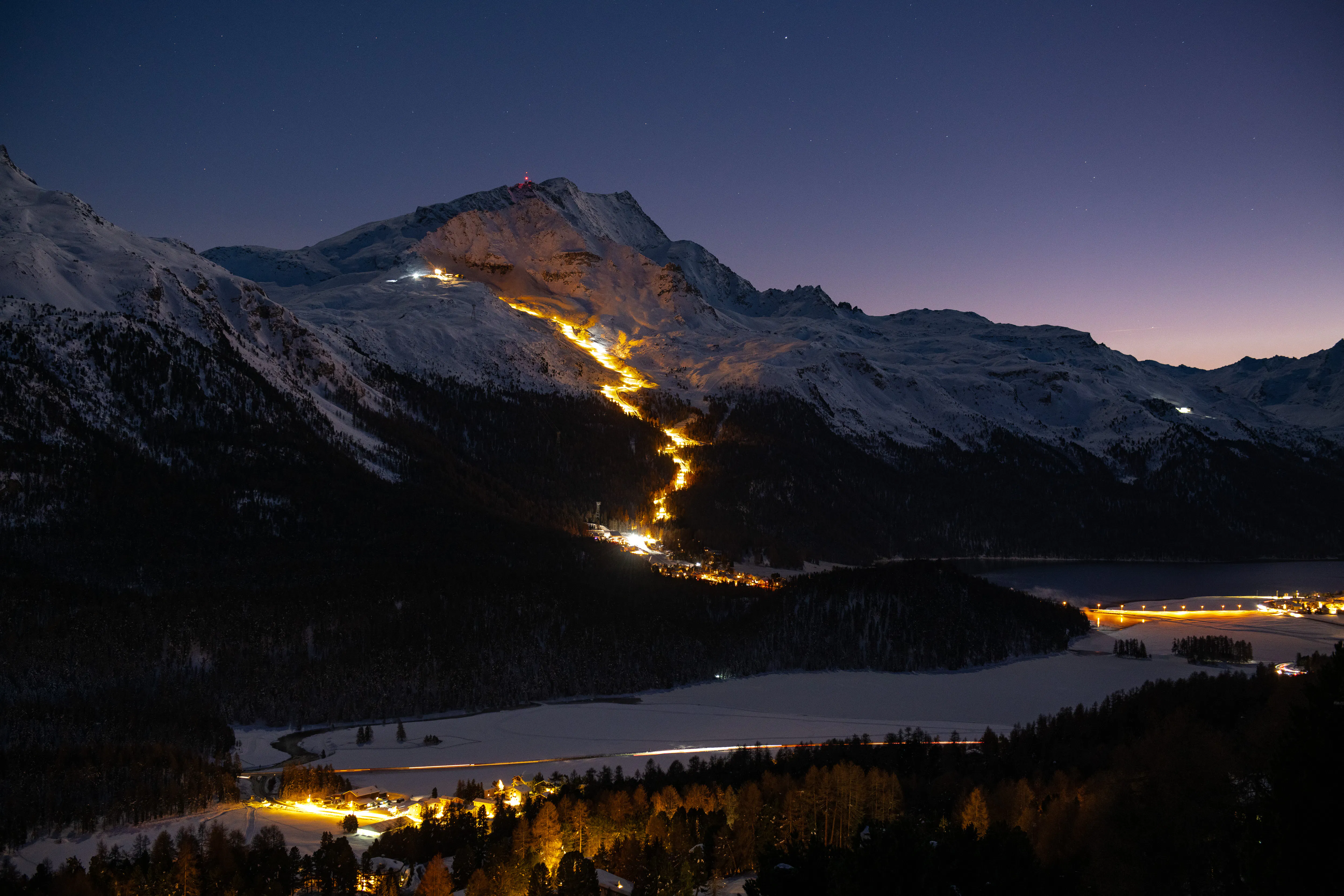 Snow Night Corvatsch