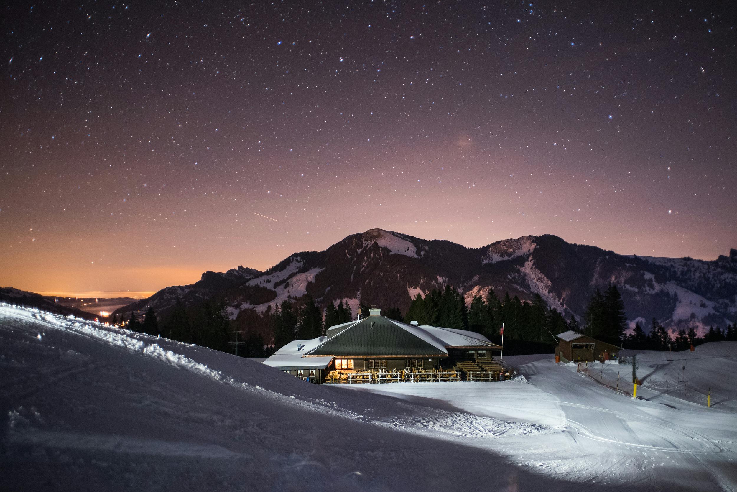 Vollmond-Nachtschlitteln mit Fondue-/Racletteplausch
