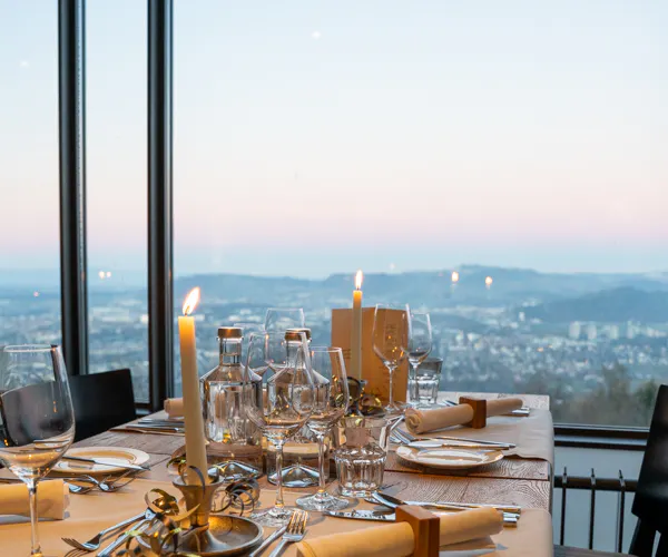 New Year’s Eve menu in the banquet hall