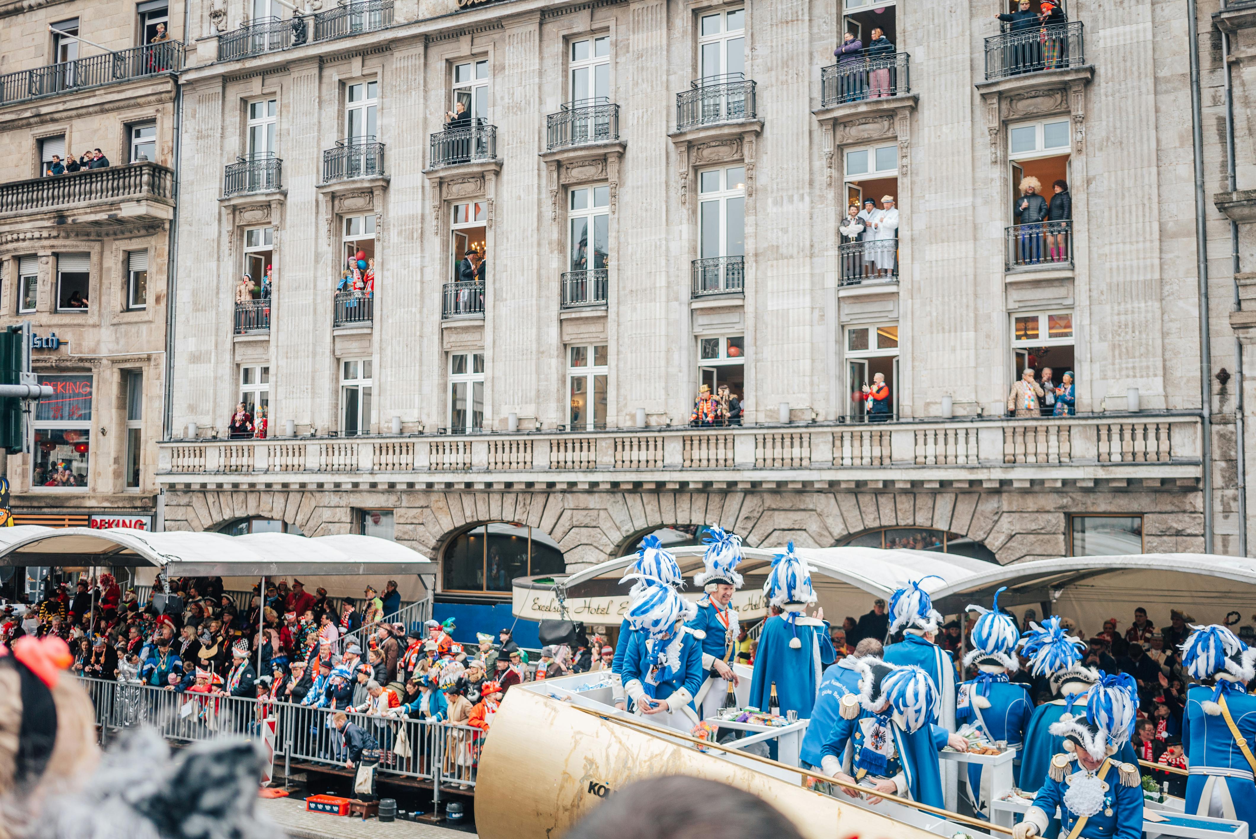 Carnival Sunday: Excelsior Grandstand for the School and Neighborhood Parades