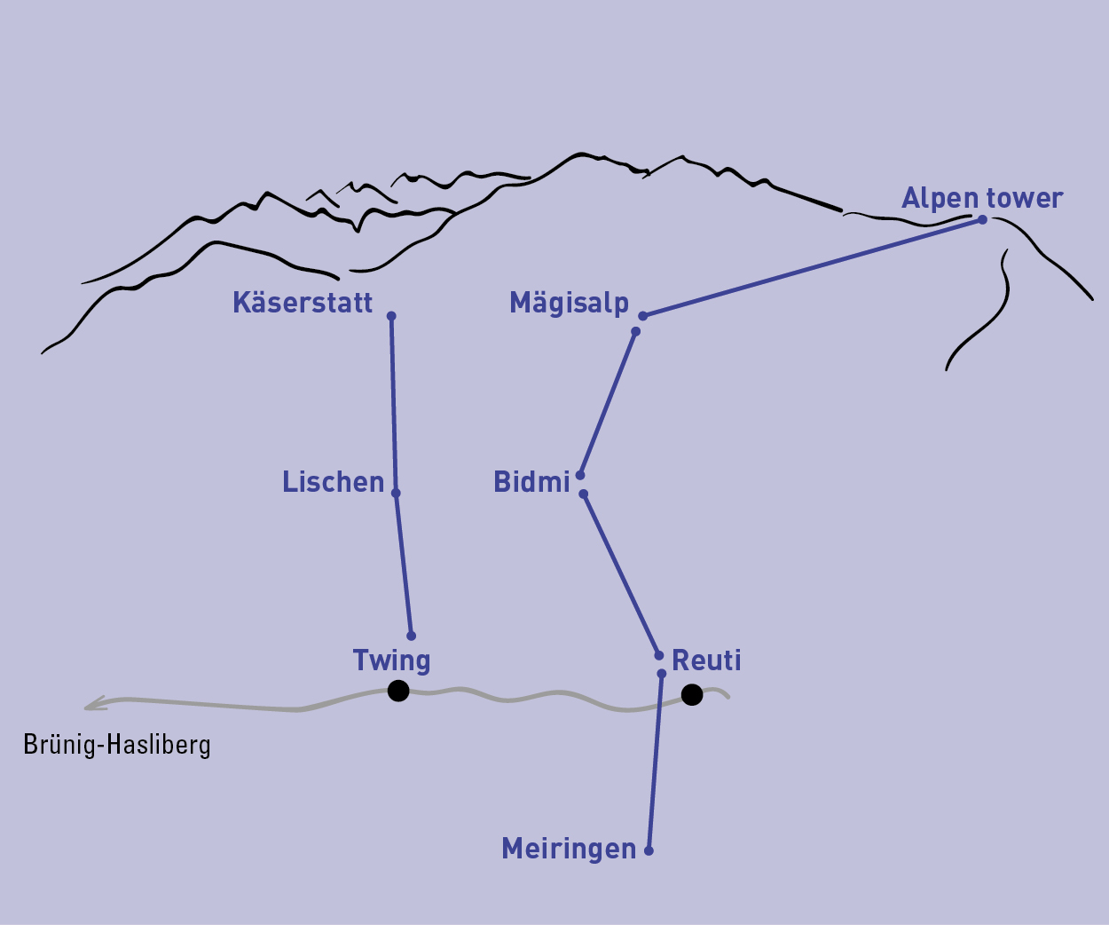 3+ Zonen Wandertageskarte ab Meiringen