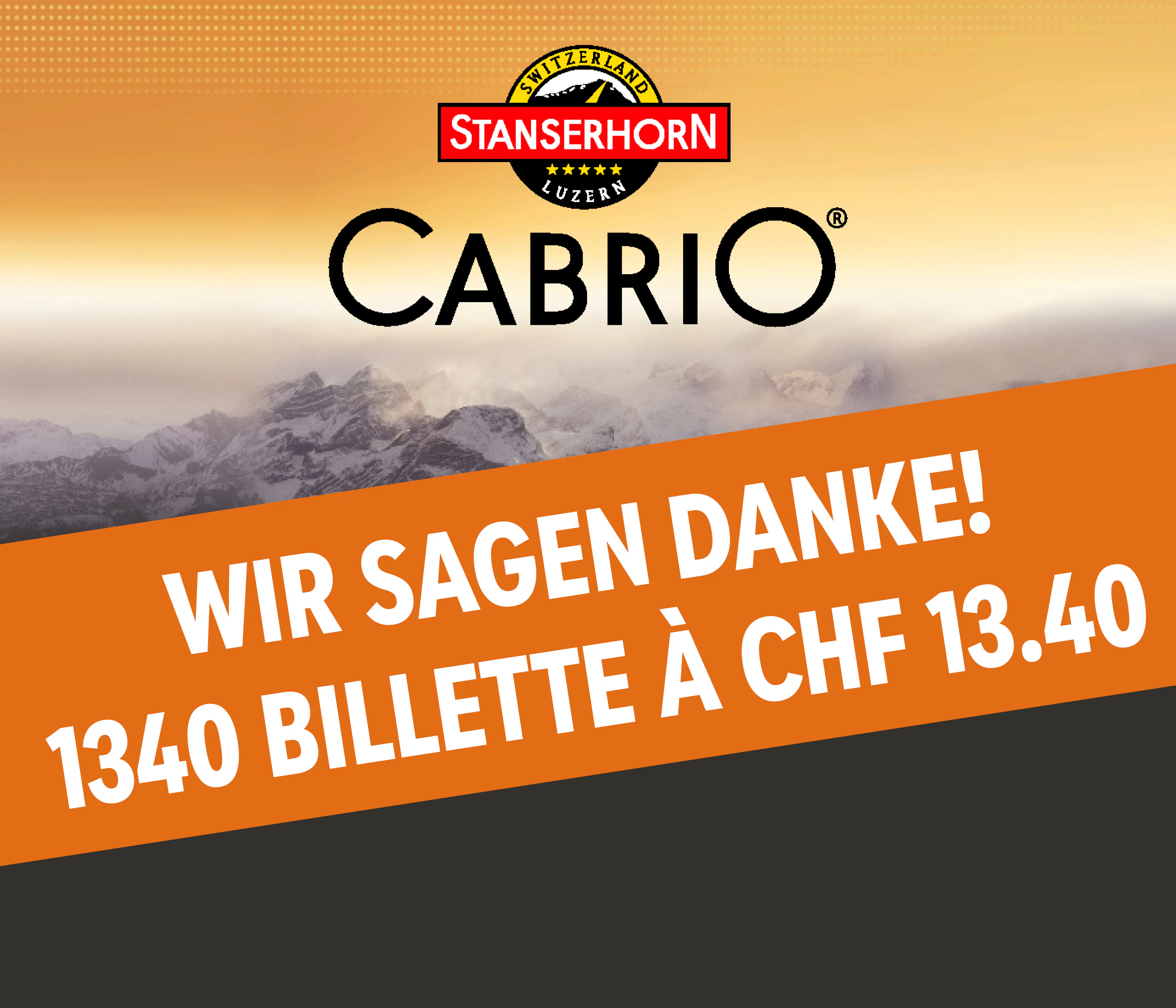 HERZLICHEN DANK FÜR DIE 134. STANSERHORN-BAHN-SAISON