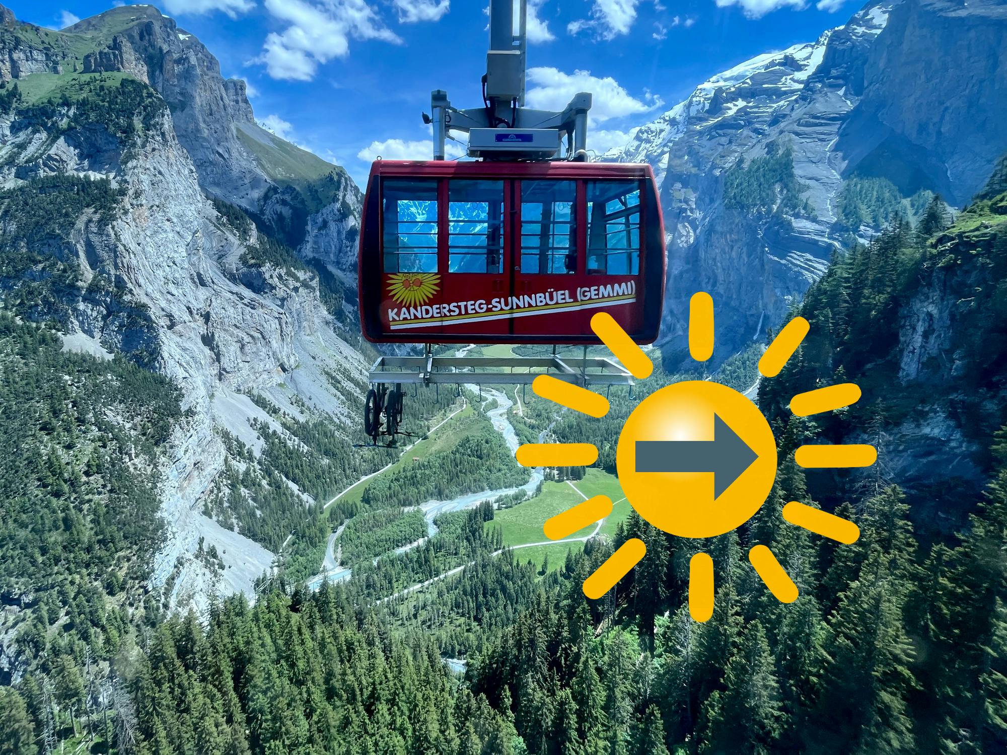 Einfache Bergfahrt auf Sunnbüel