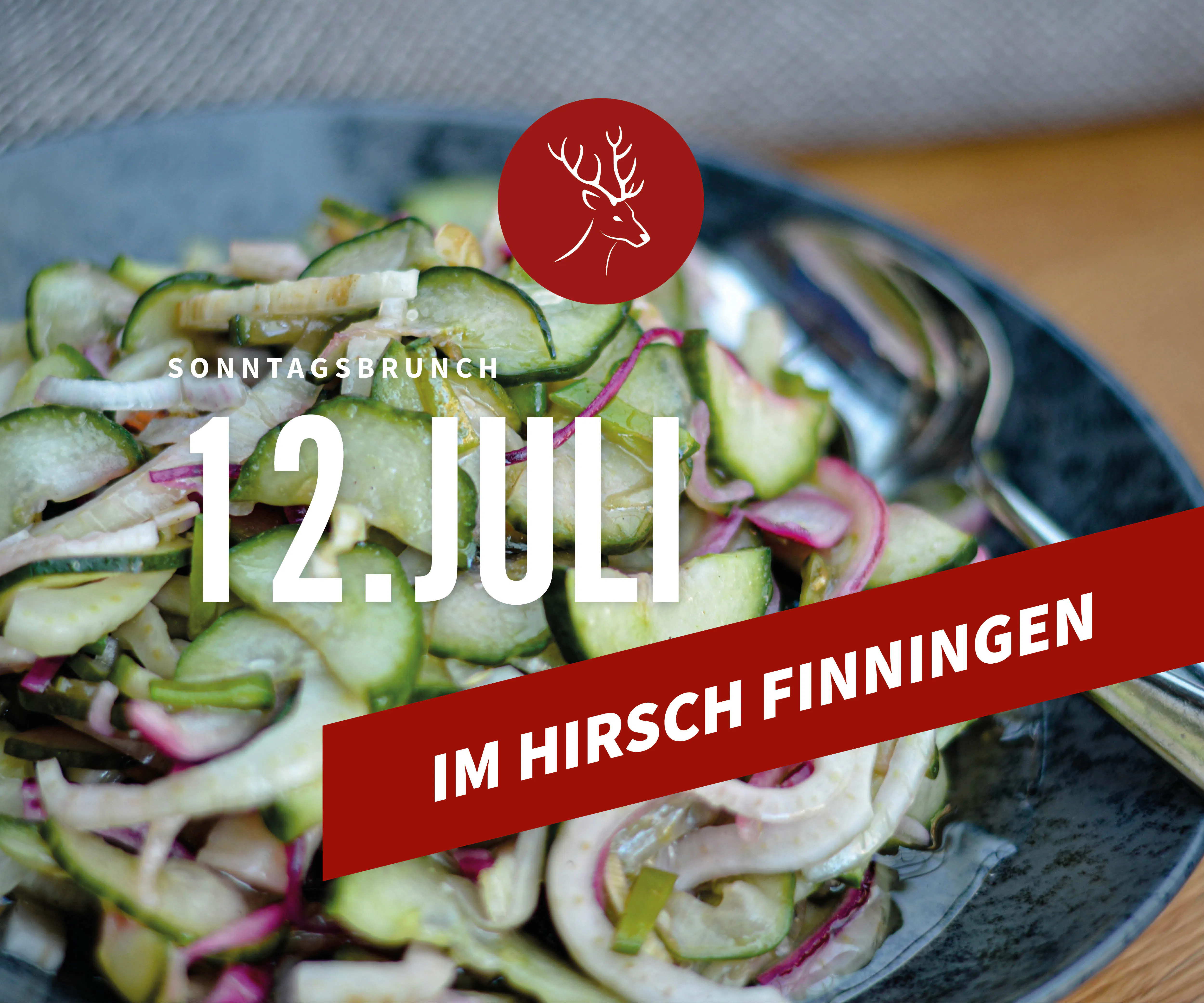 Sonntagsbrunch am 12. Juli im Hirsch, Finningen unter www.hirsch-nu.de buchbar