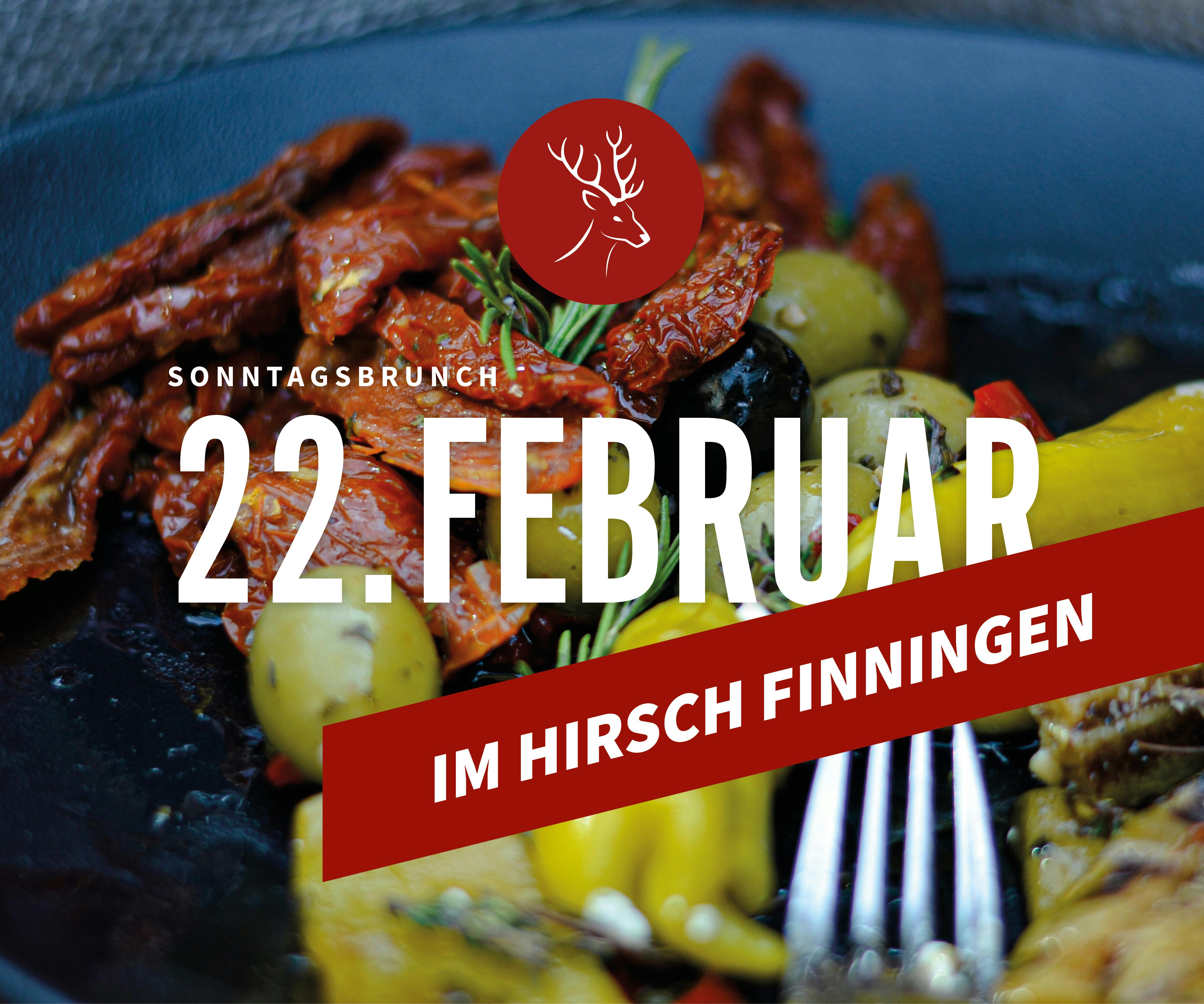 Sonntagsbrunch Februar im Hirsch, Finningen unter www.hirsch-nu.de buchbar