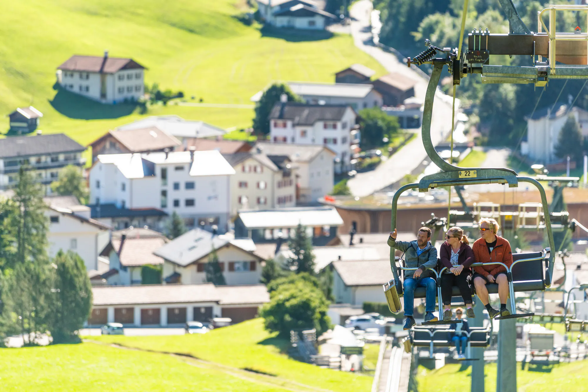 Bergfahrt einfach Sesselbahn