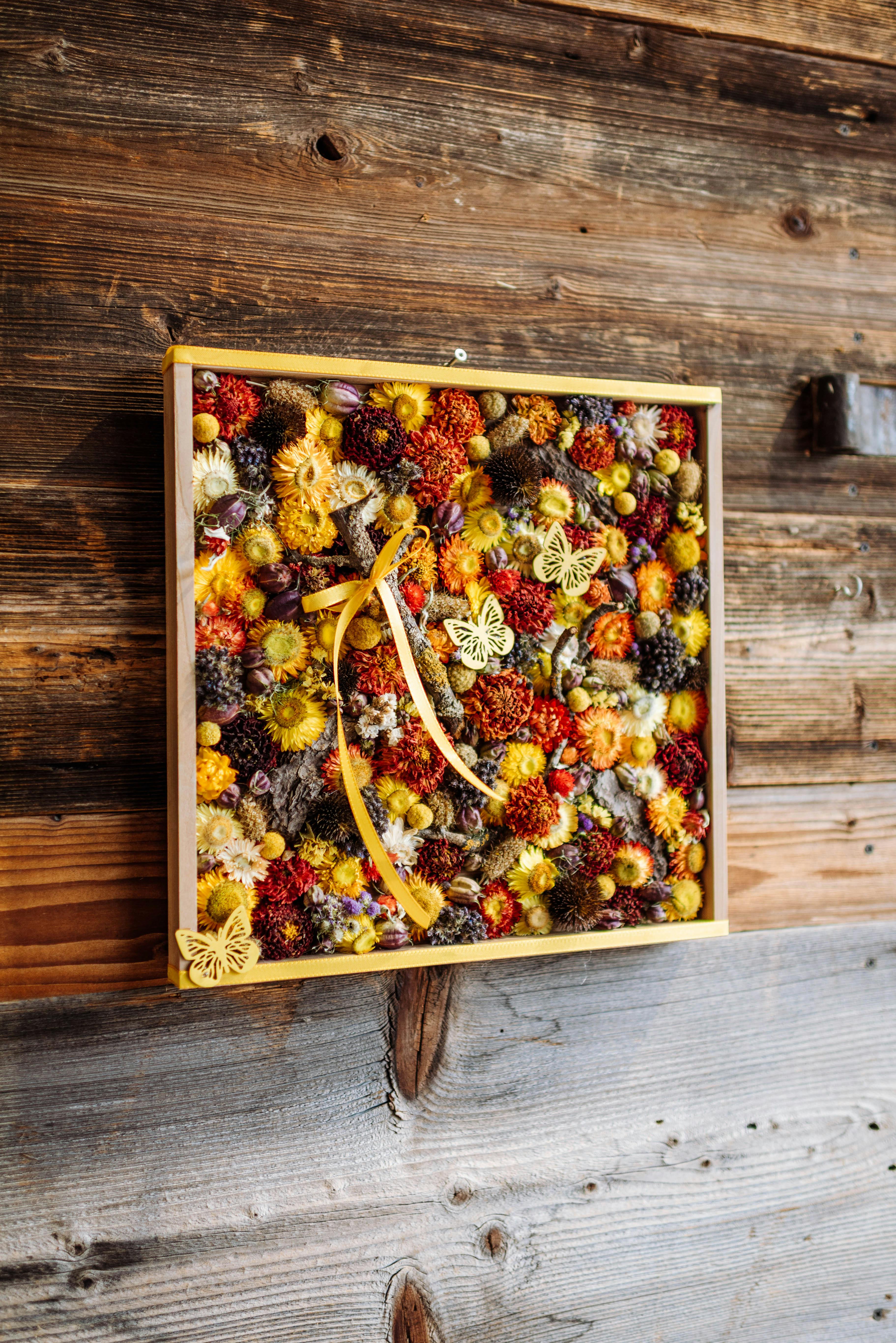 Bild aus Trockenblumen