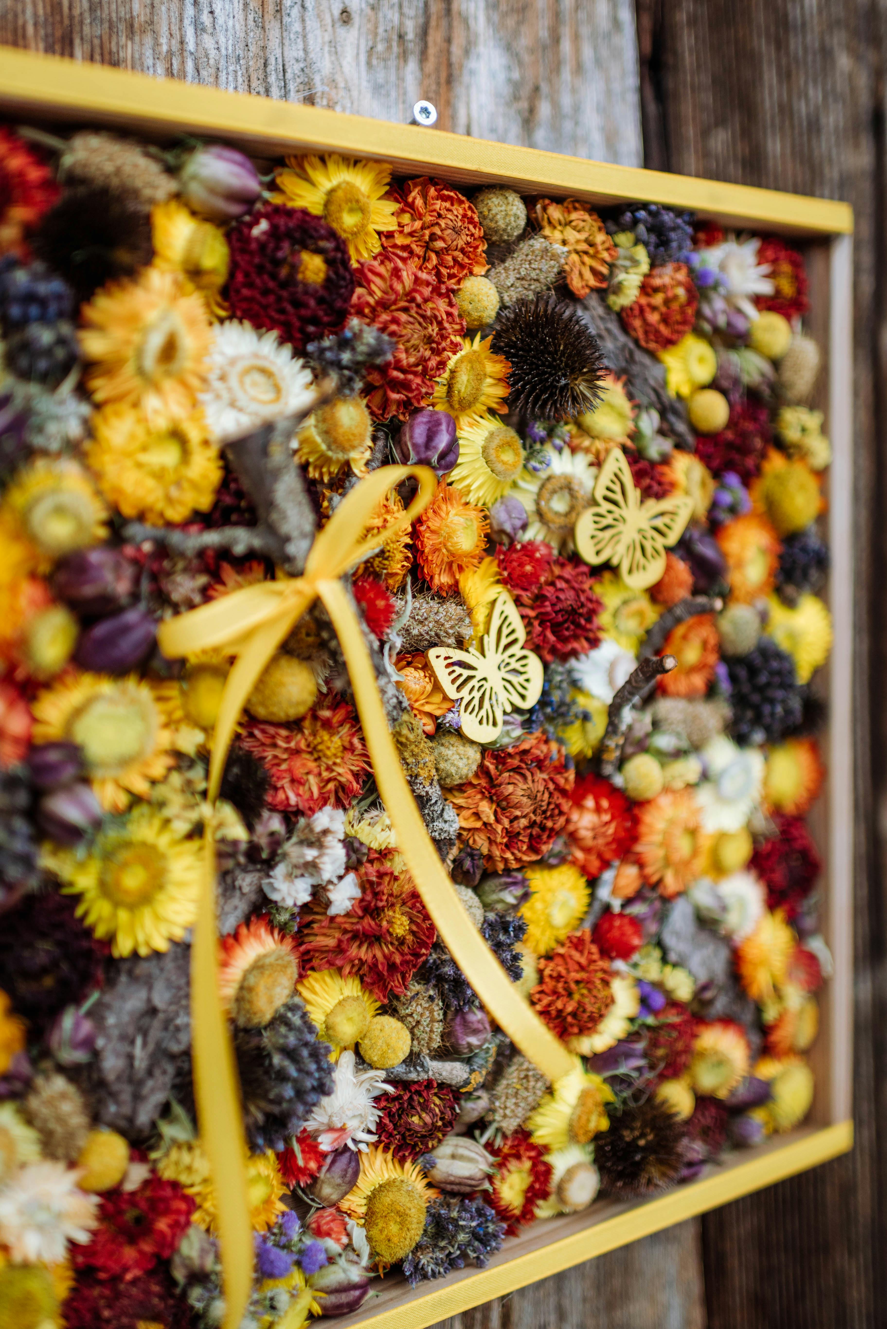 Bild aus Trockenblumen