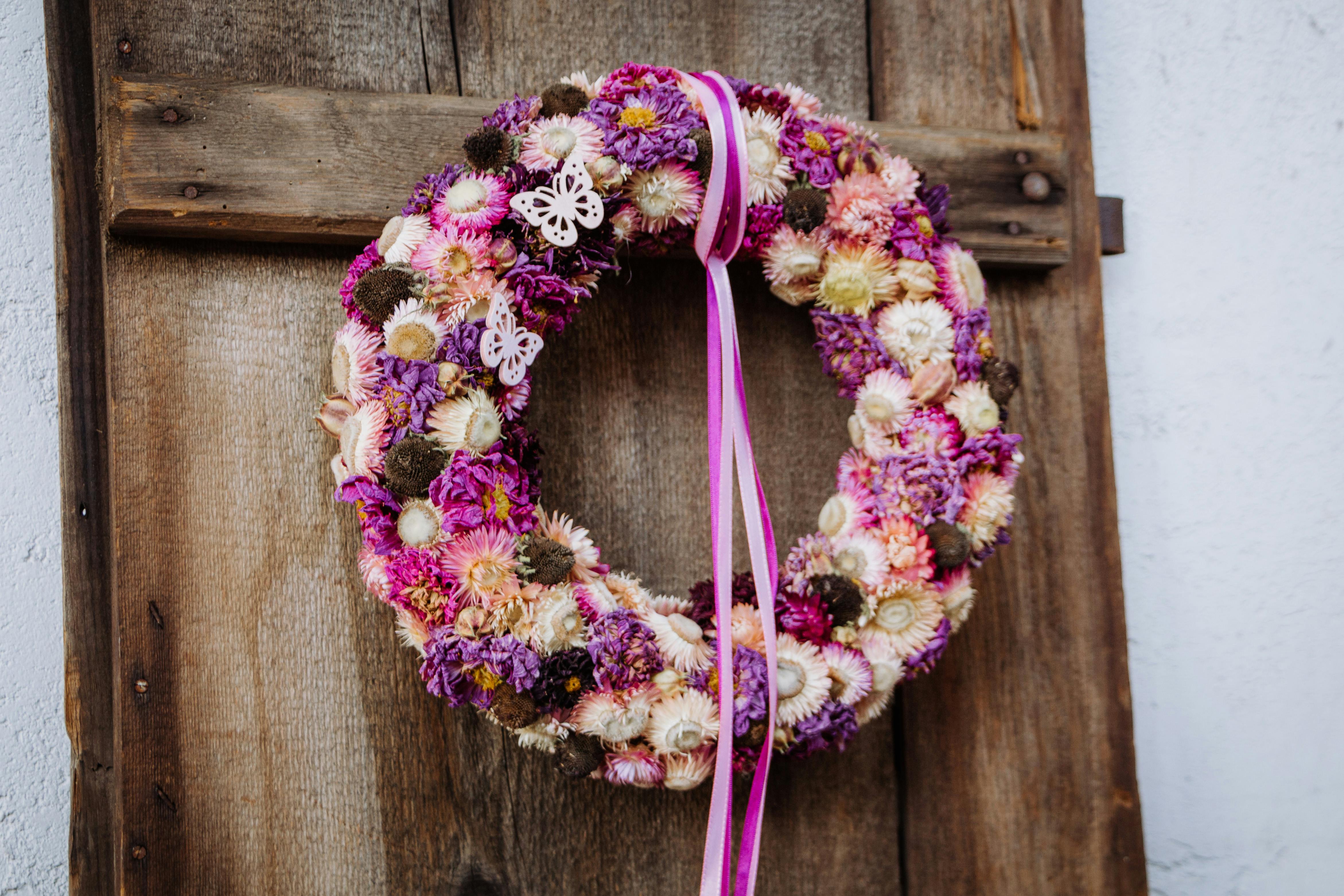 Kranz aus Trockenblumen