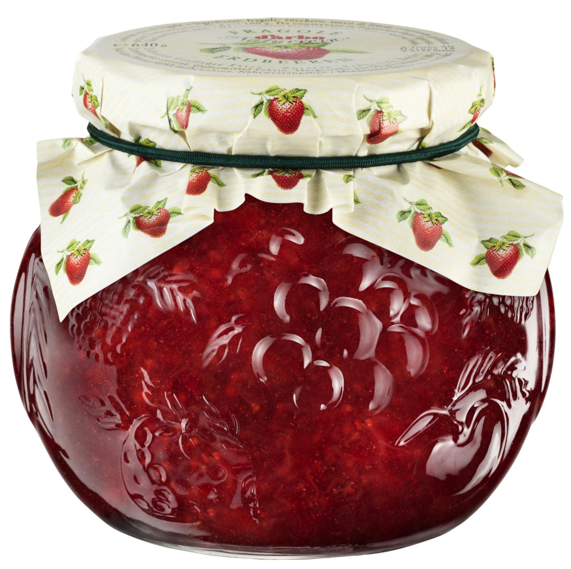 Darbo Naturrein Konfitüre Erdbeeren 640 g Dekorglas