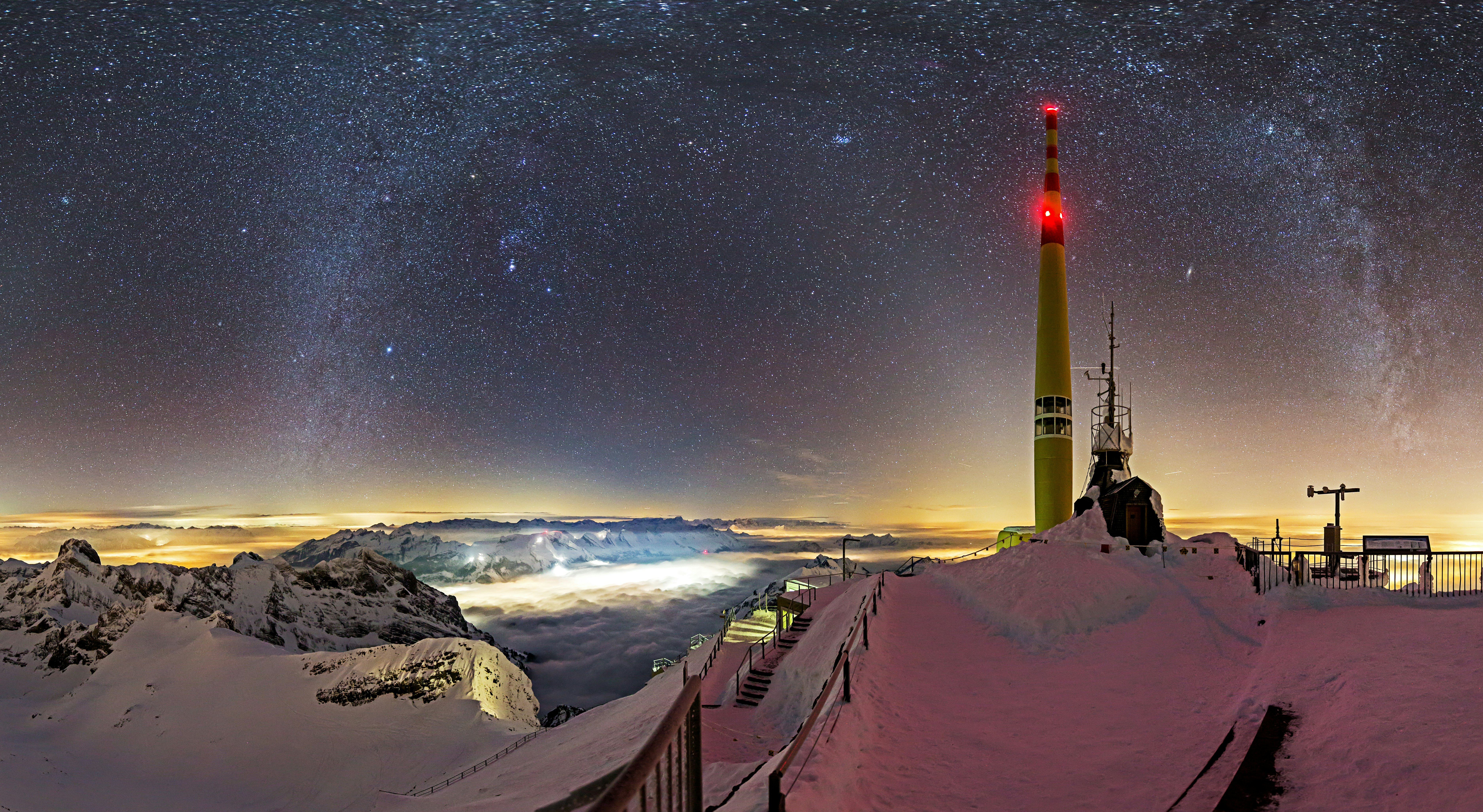 Star magic on the Säntis with accomodation in the “Säntis – the Hotel”