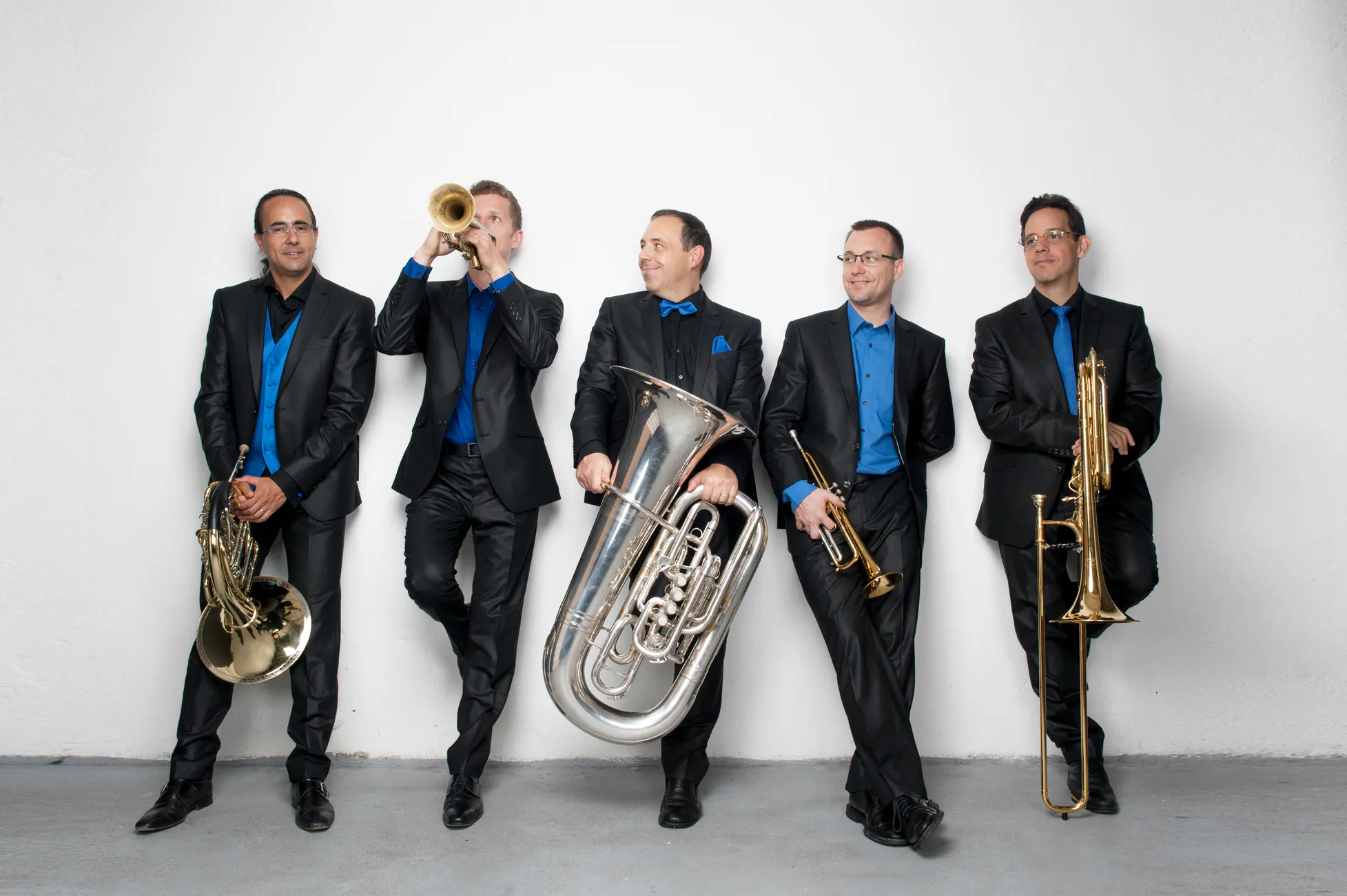Ensemble Geneva Brass, in der Bibliothek