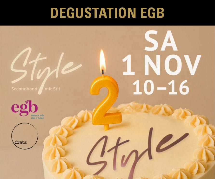 WEINDEGUSTATION 2 JAHRE STYLE SECONDHAND LYSS 1.11.2025