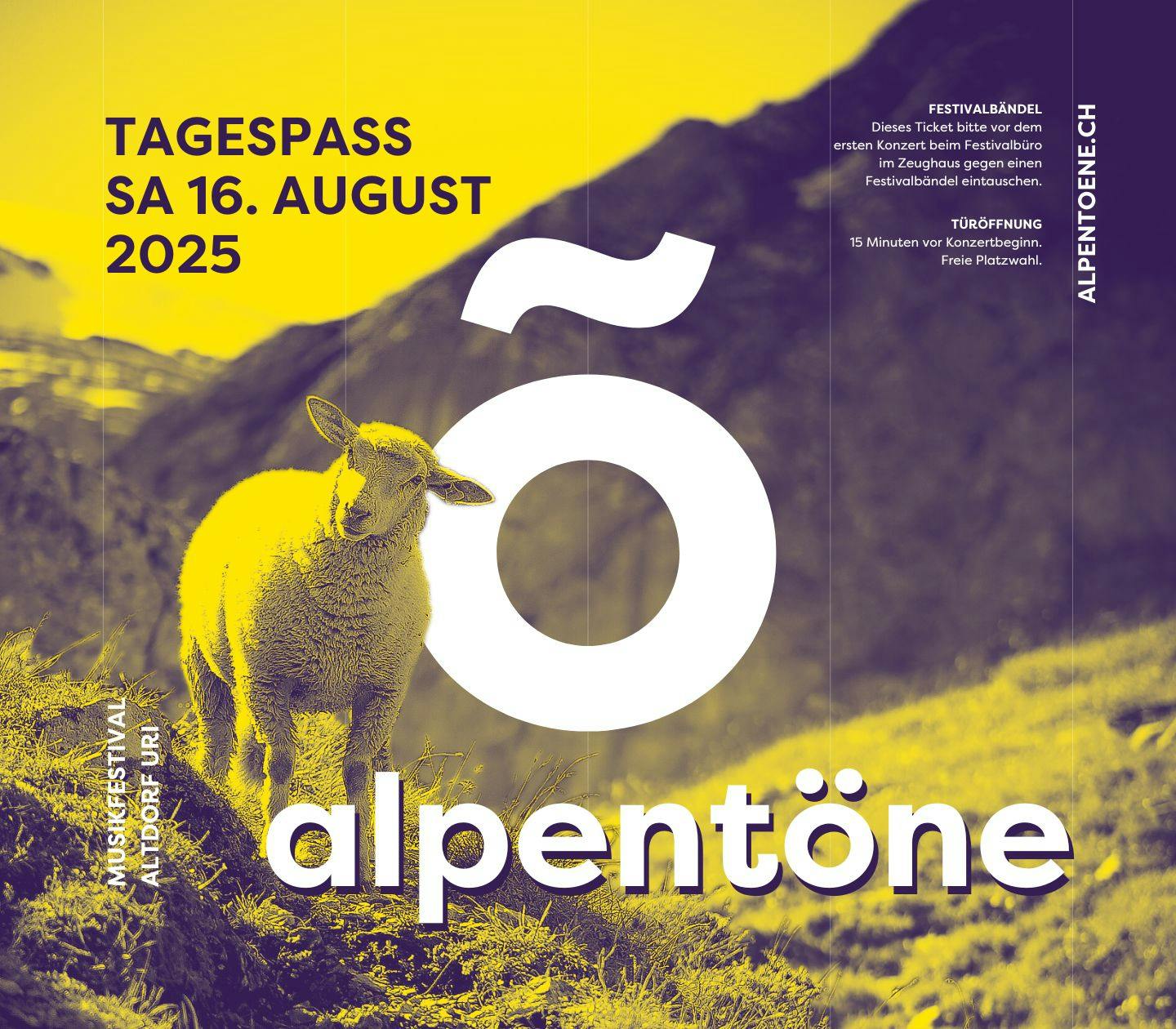 Alpentöne Internationales Musikfestival, Tagespass Samstag 16.08.2025
