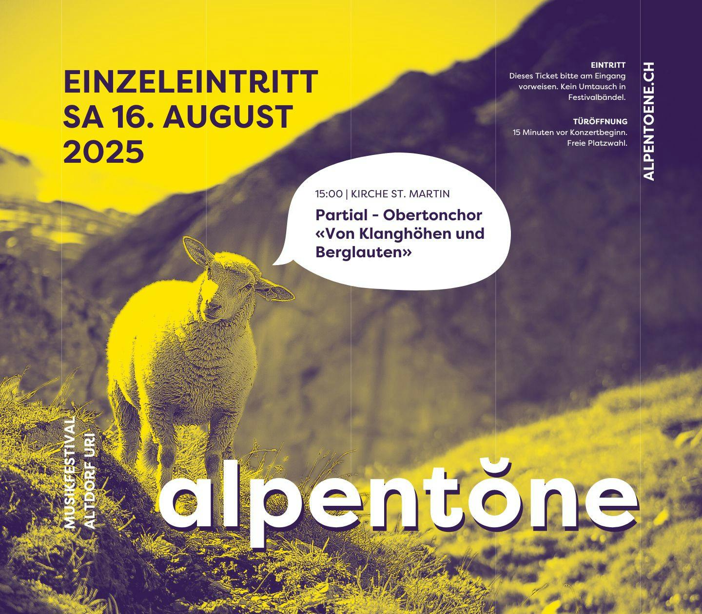 Alpentöne Internationales Musikfestival, Einzeleintritt Partial – Obertonchor, Kirche St. Martin