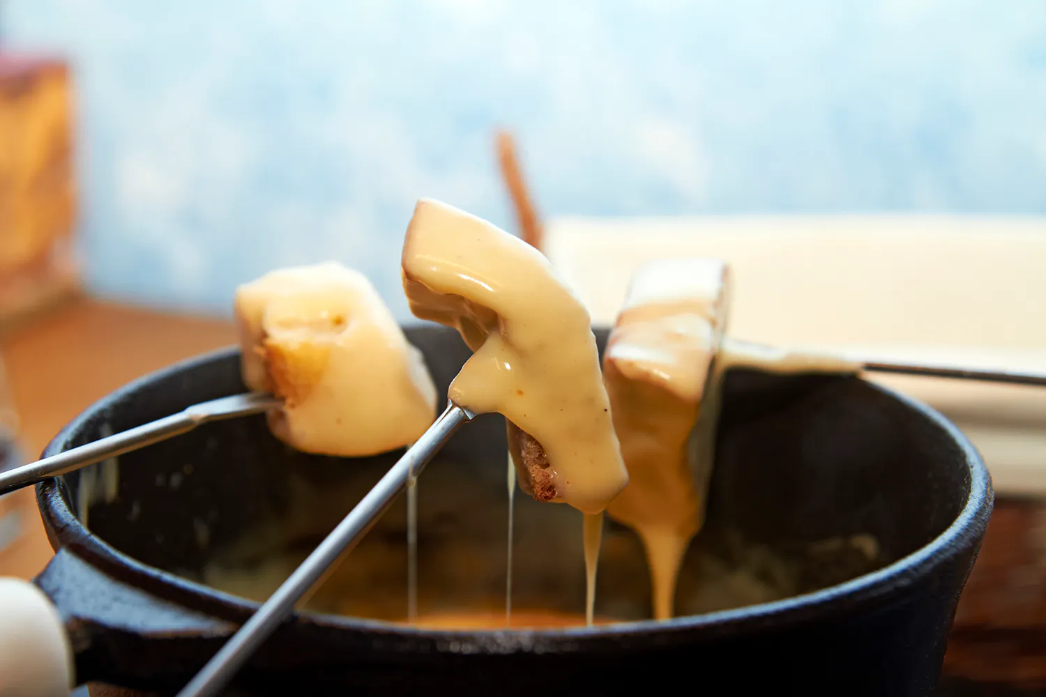 Fondue au fromage à l'alpage de Sellamatt