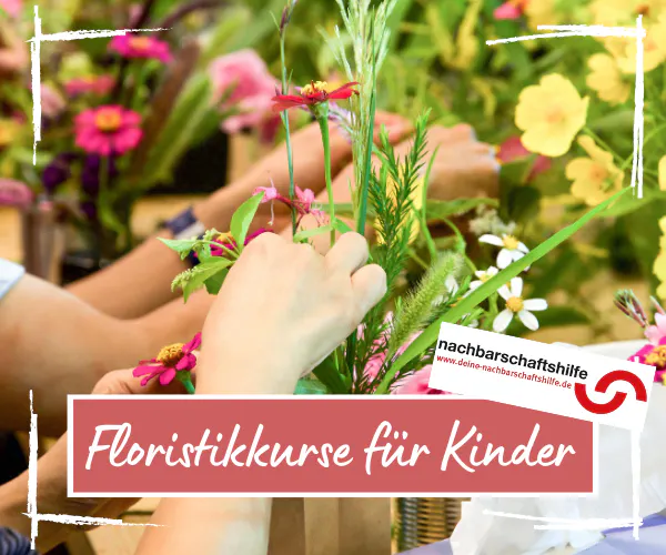Blumenkranzbinden Ferienprogramm NBH