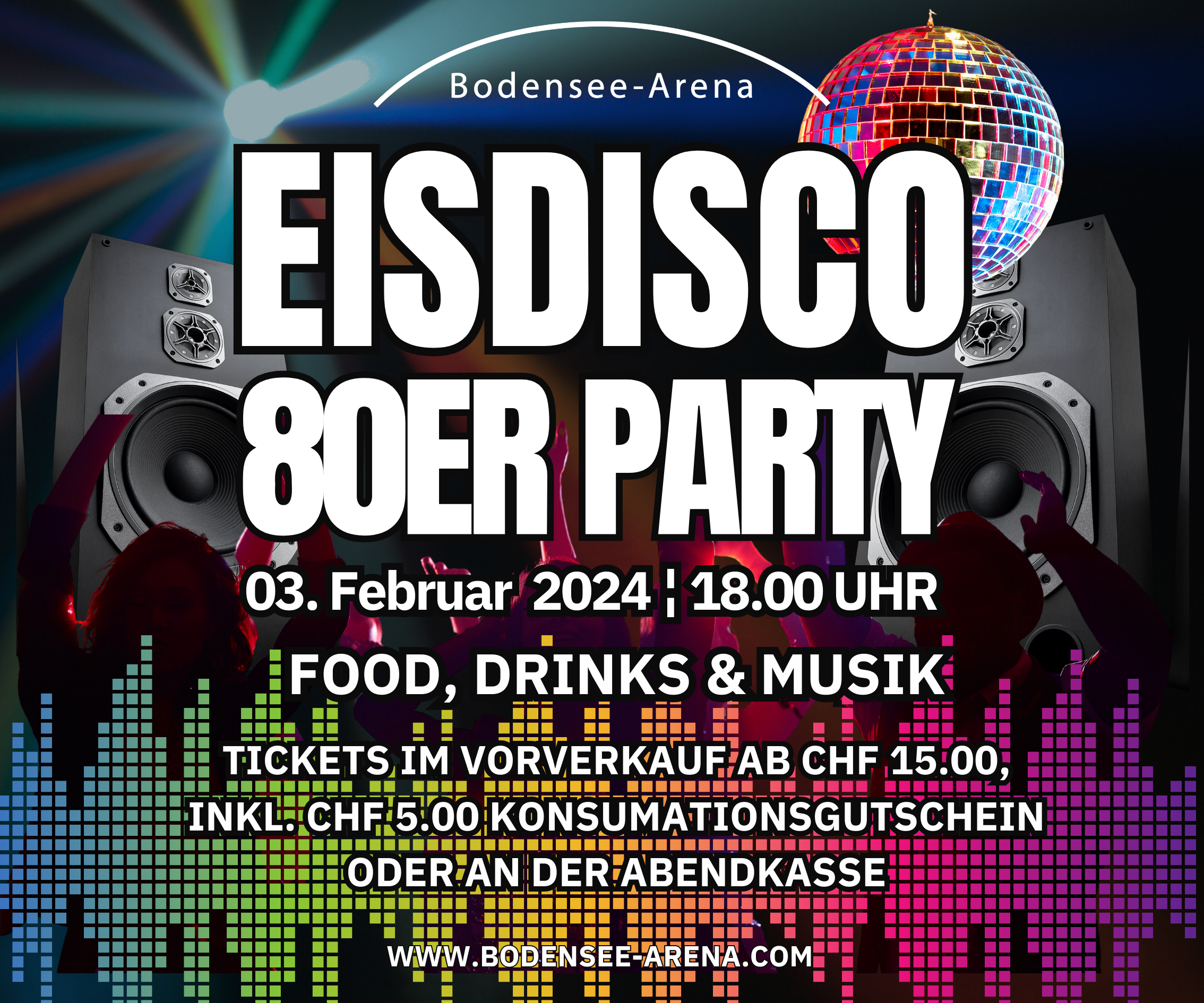Eisdisco Partytime  "80er Party" weitere Tickets an der Abendkasse erhältlich