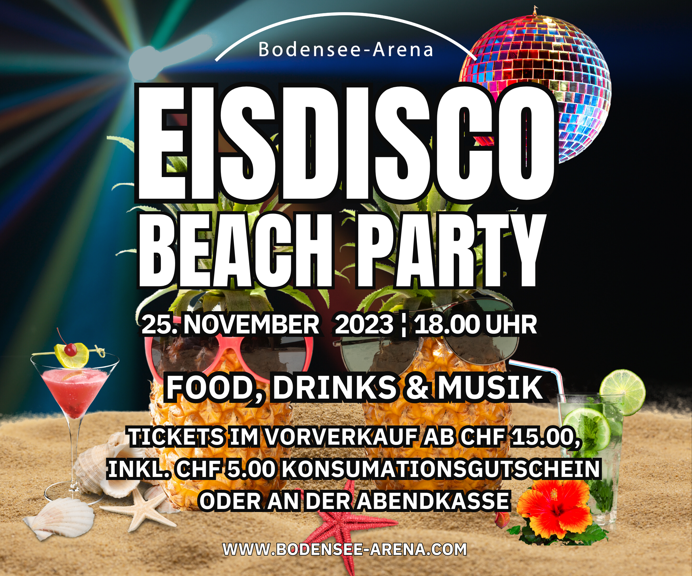 Eisdisco Partytime  "Beach Party" weitere Tickets an der Abendkasse erhältlich