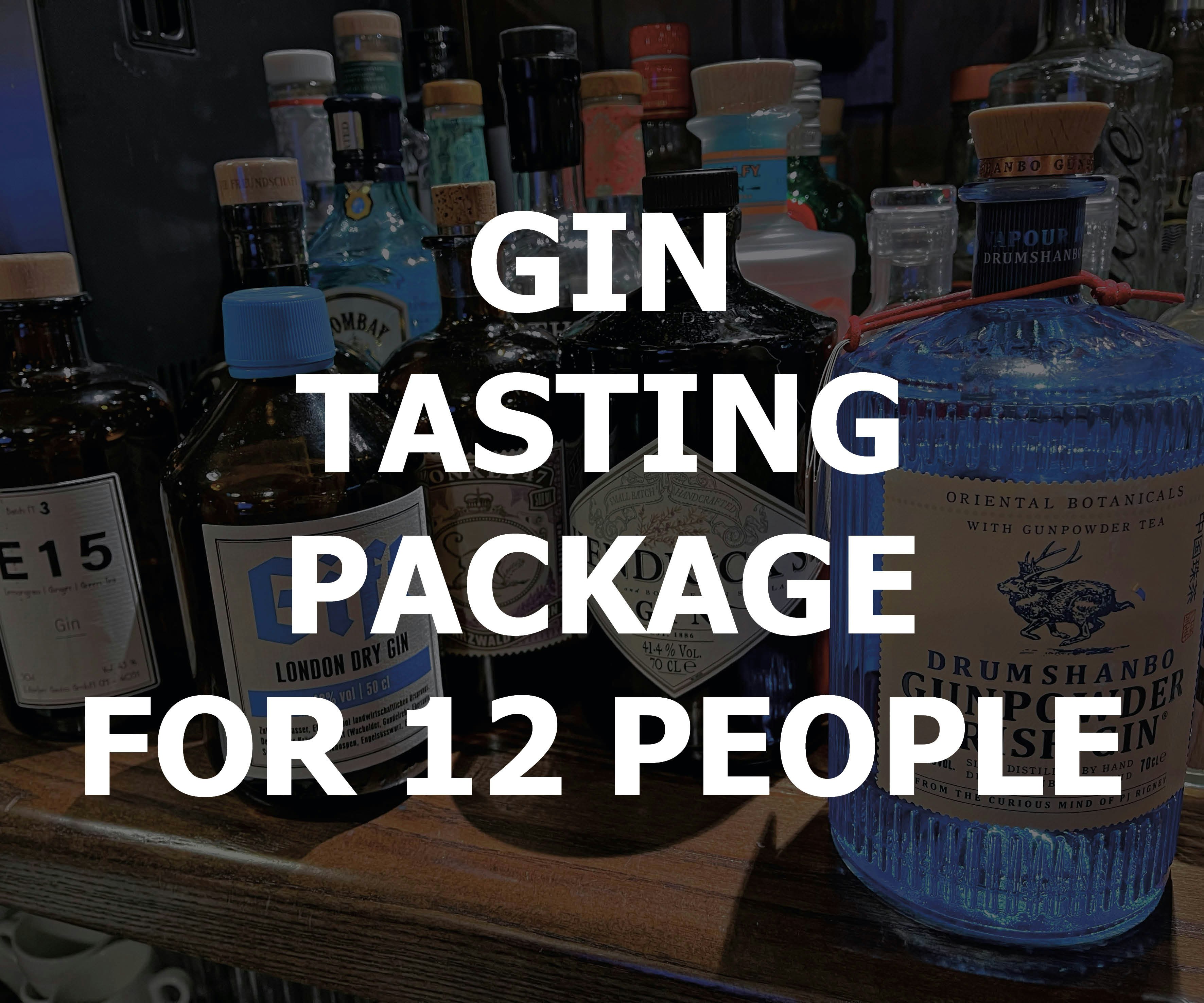 Gin tasting package for 12 people