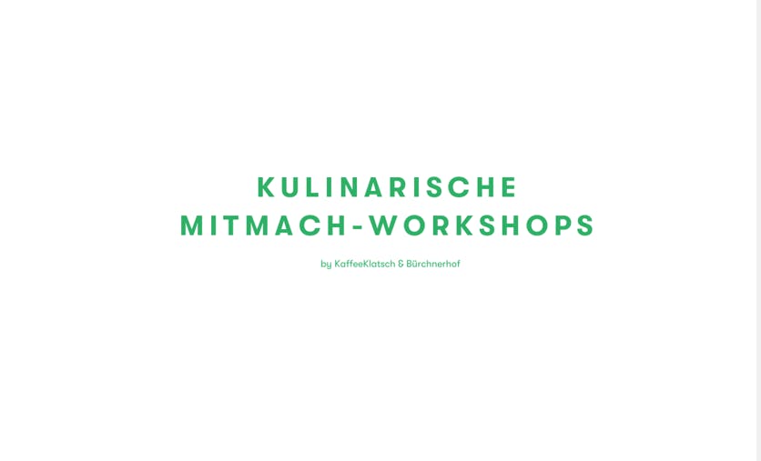 Kulinarische Mitmach-Workshops
