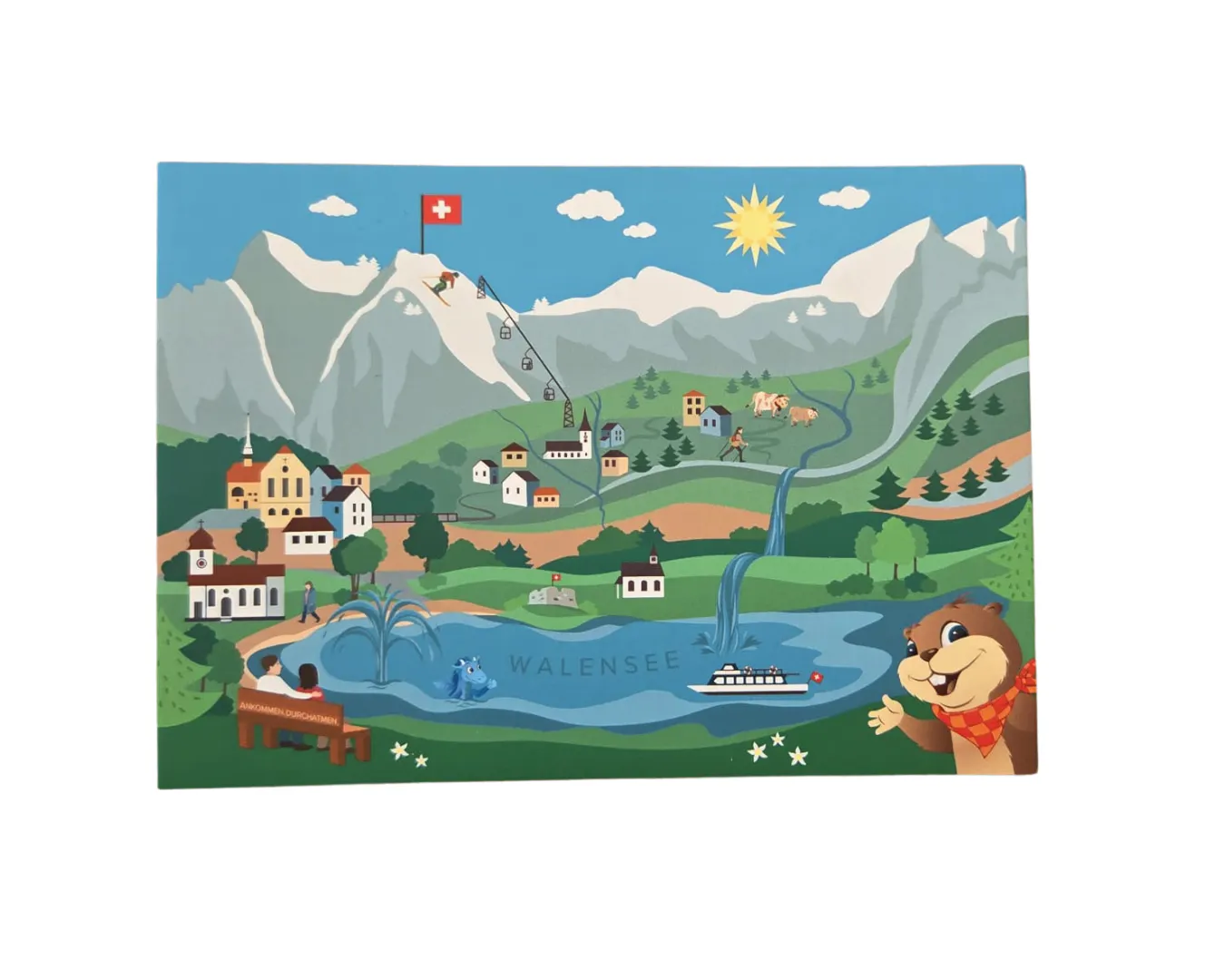 Postkarte «Amden Weesen»