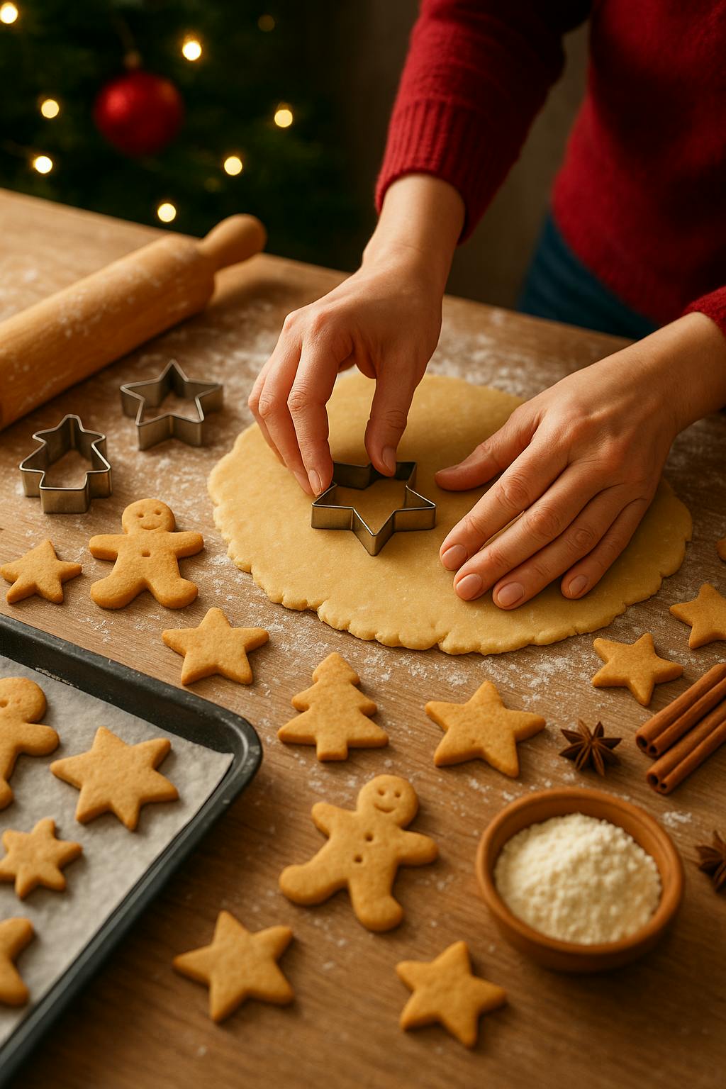 Plätzchenbacken in der Backstube