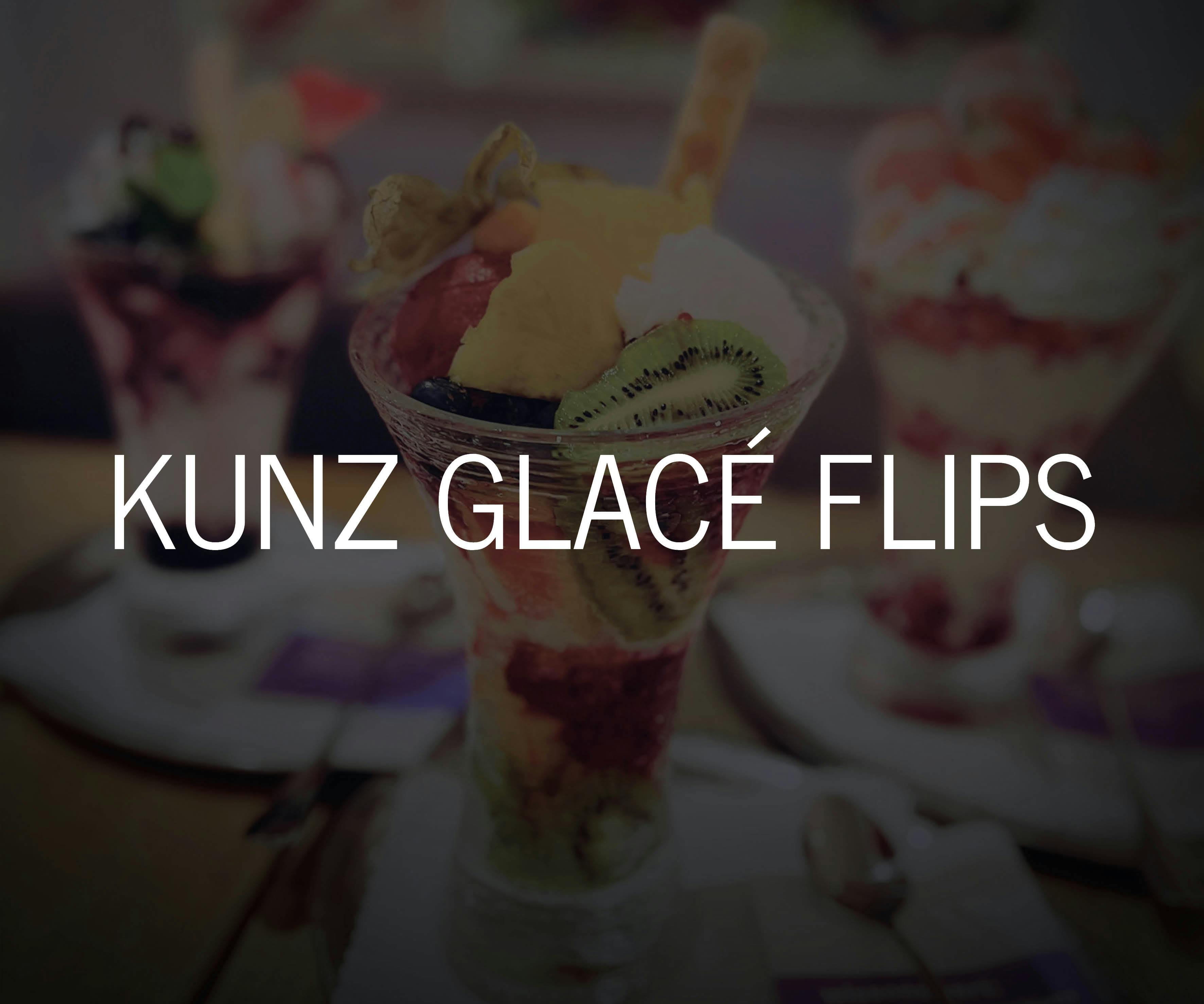 kunz Glacé Flips mit 3 Kugeln