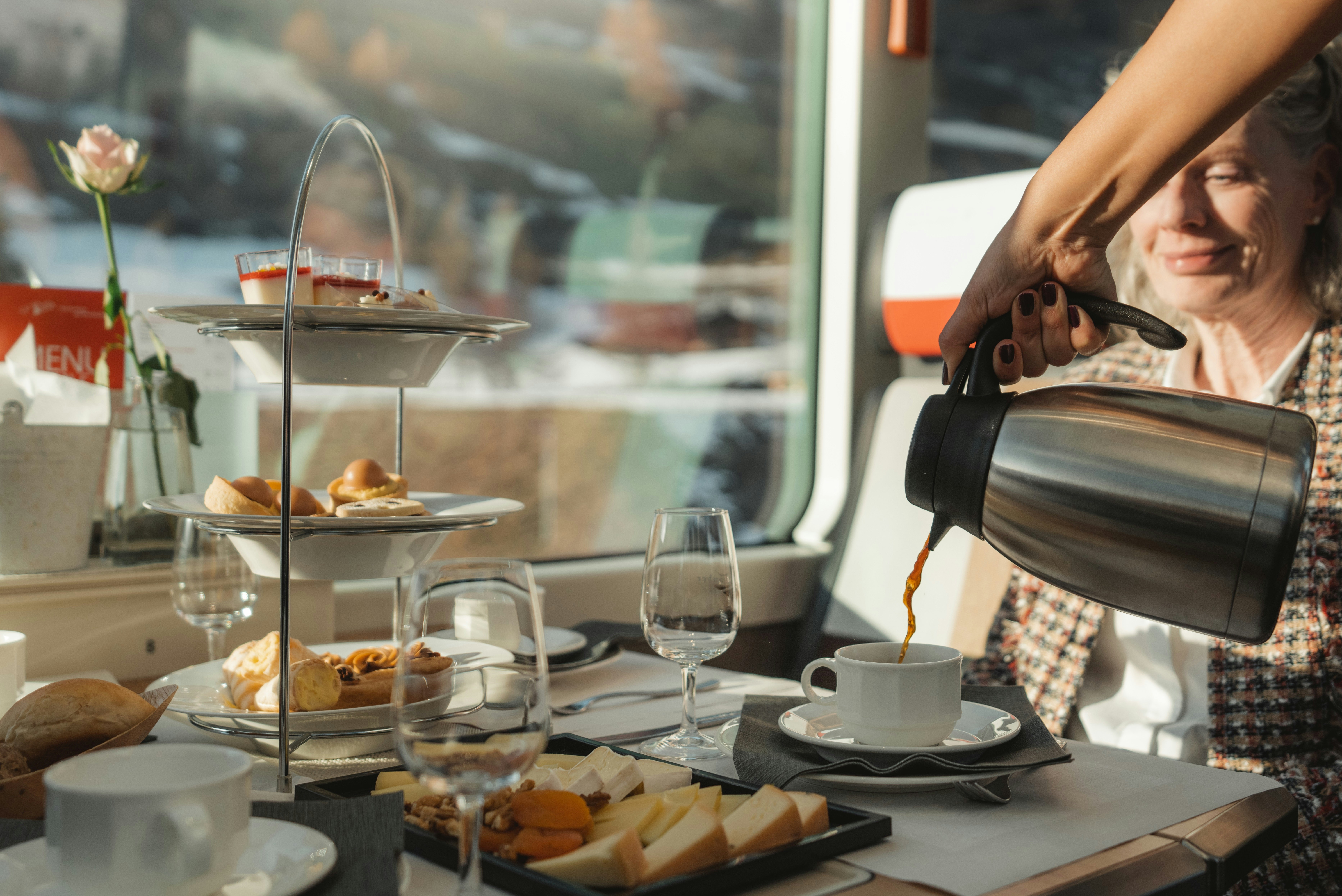 Brunch on board the train<br>