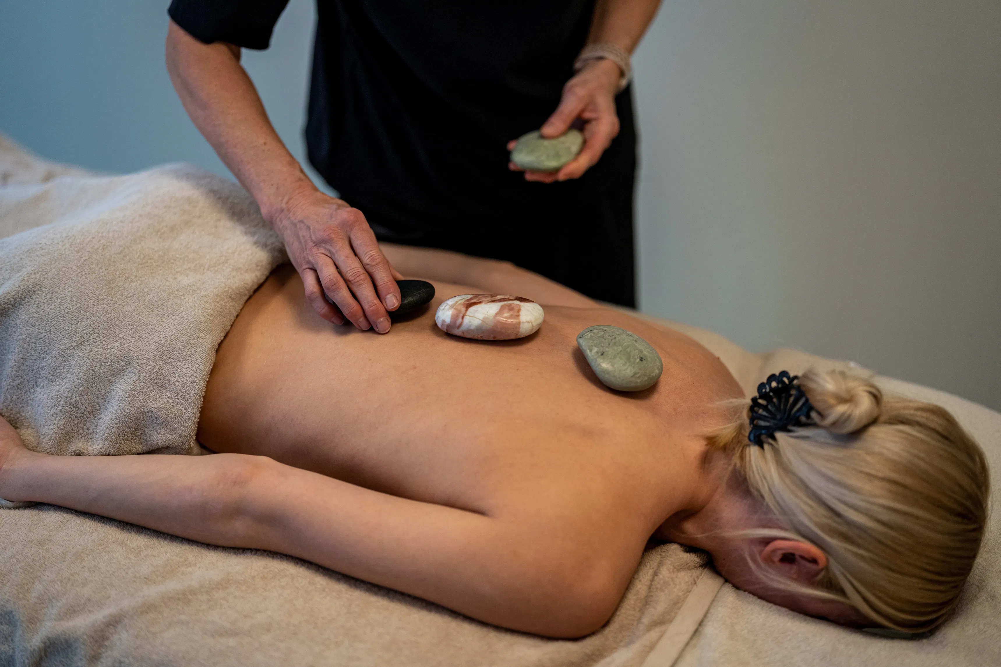 Hot-Stone Massage with Stones from the Bernina Region